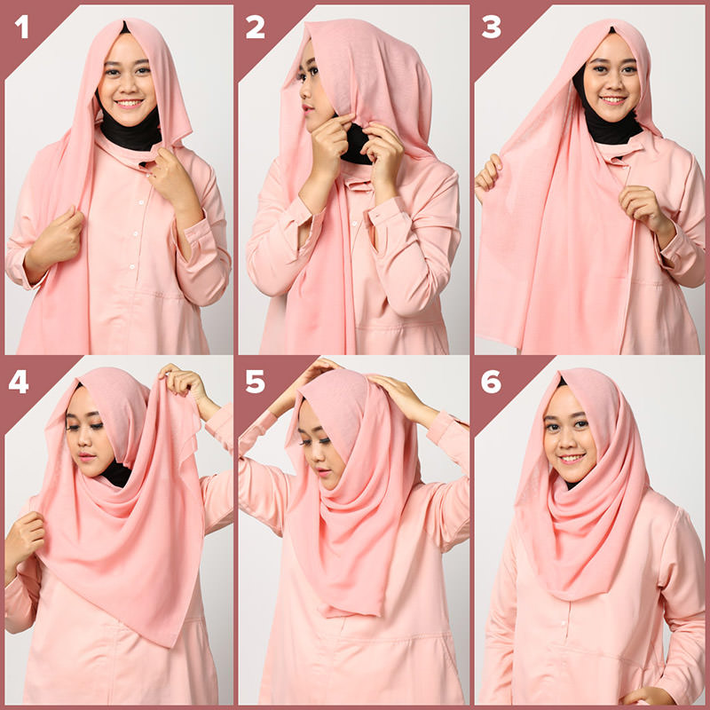 Beberapa Cara Penggunaan Hijab Segiempat Simple Untuk ...